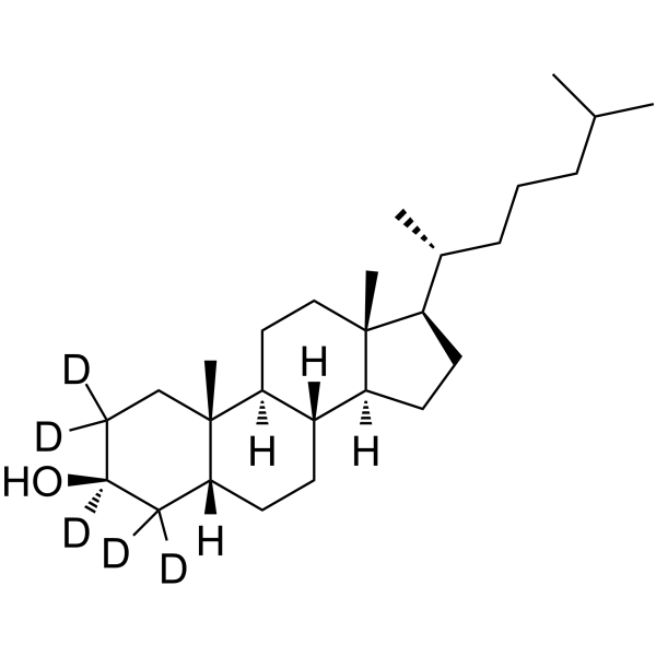 Coprostanol-d<sub>5</sub> Chemical Structure