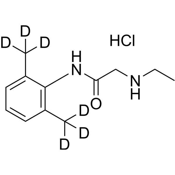 Monoethylglycinexylidide-d<sub>6</sub> hydrochloride Chemical Structure