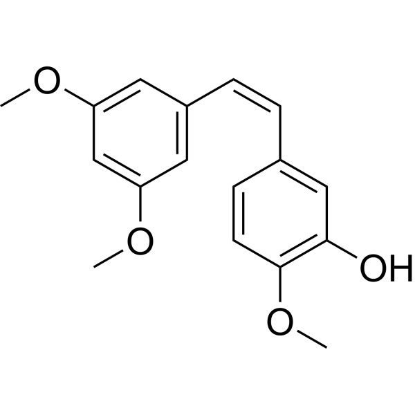 cis-3,4',5-Trimethoxy-3'-hydroxystilbene Chemical Structure