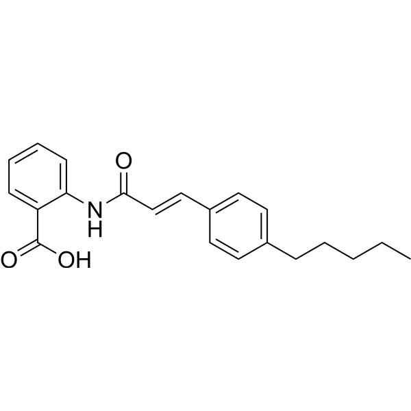 N-(p-amylcinnamoyl) Anthranilic Acid Chemical Structure