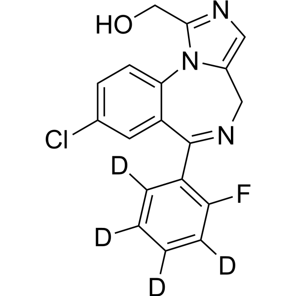 1'-Hydroxymidazolam-d<sub>4</sub> Chemical Structure