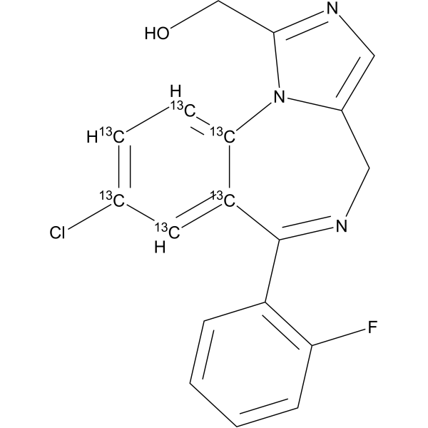 1'-Hydroxymidazolam-<sup>13</sup>C<sub>6</sub> Chemical Structure