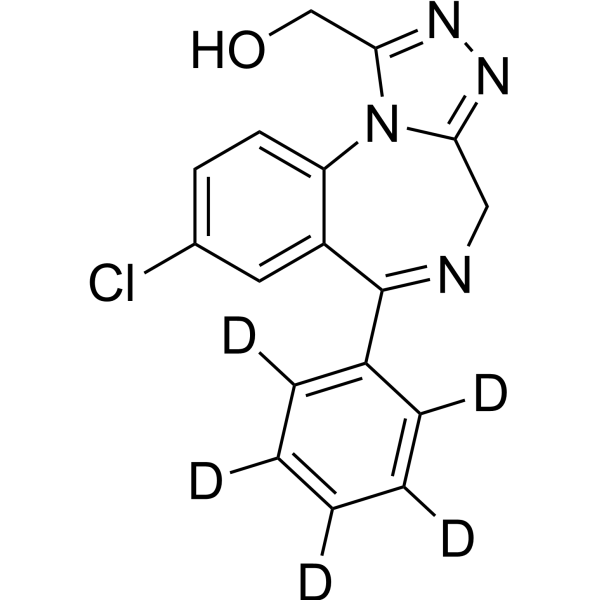 α-Hydroxy alprazolam-d<sub>5</sub> Chemical Structure