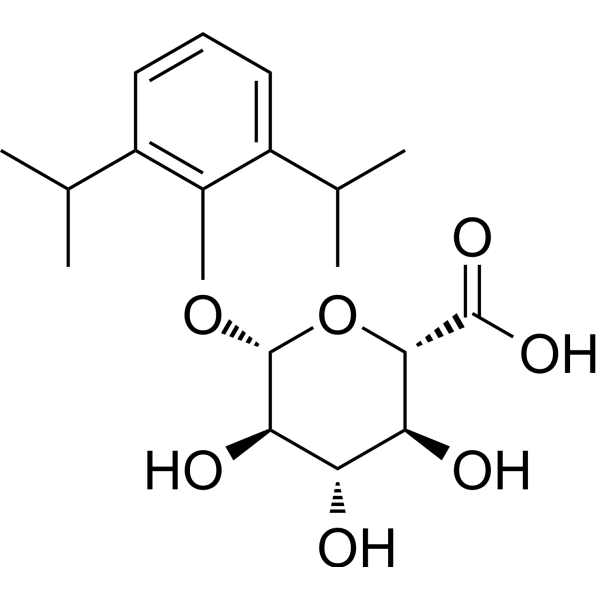 Propofol β-D-glucuronide Chemical Structure