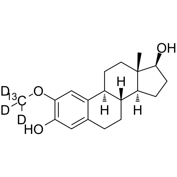 2-Methoxyestradiol-13C,d3 Chemical Structure