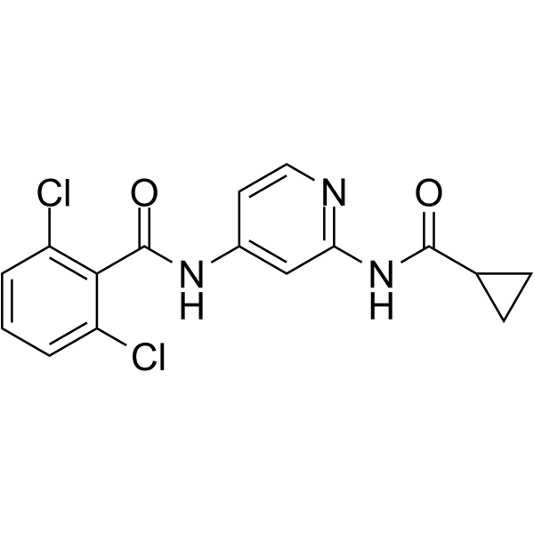 2,6-Dichloro-N-(2-(cyclopropanecarboxamido)pyridin-4-yl)benzamide Chemical Structure
