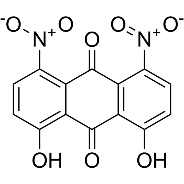 1,8-Dihydroxy-4,5-dinitroanthraquinone Chemical Structure