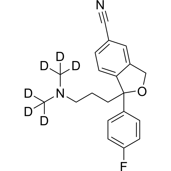 Citalopram-d<sub>6</sub> Chemical Structure