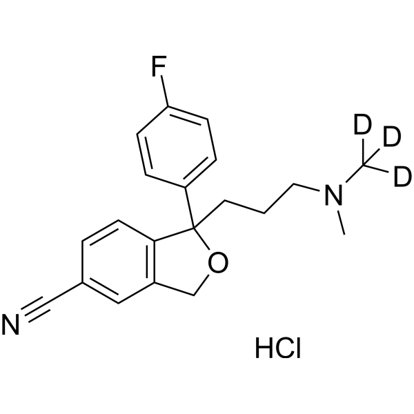 Citalopram-d<sub>3</sub> hydrochloride Chemical Structure