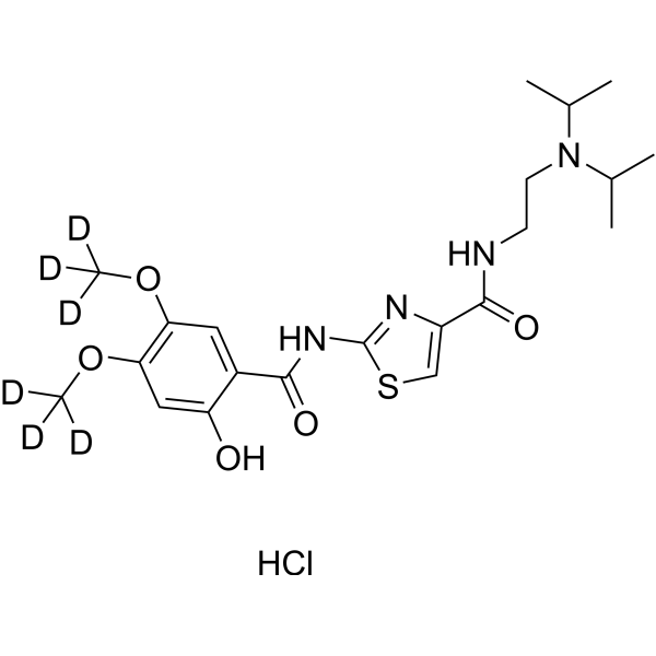 Acotiamide-d<sub>6</sub> hydrochloride Chemical Structure