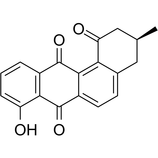 (+)-Ochromycinone Chemical Structure