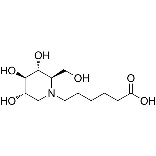 N-5-Carboxypentyl-1-deoxynojirimycin Chemical Structure