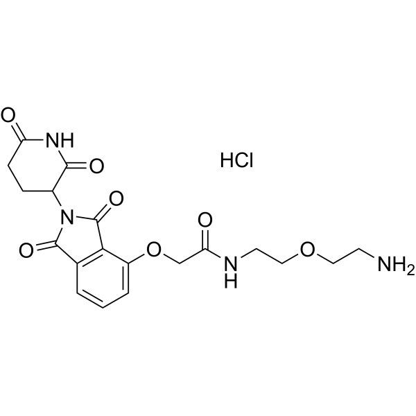 Thalidomide-O-amido-<em>PEG</em>-C2-NH2 hydrochloride