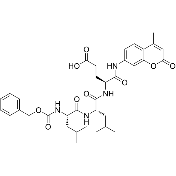 Z-Leu-Leu-Glu-AMC Chemical Structure