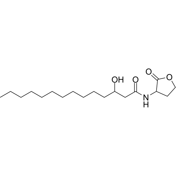 N-(3-Hydroxytetradecanoyl)-DL-homoserine lactone Chemical Structure