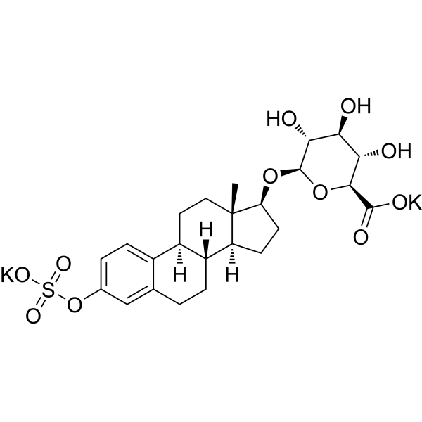 Estradiol 3-sulfate 17-glucuronide potassium Chemical Structure