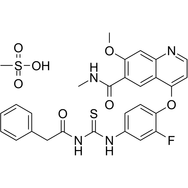 Pamufetinib mesylate Chemical Structure