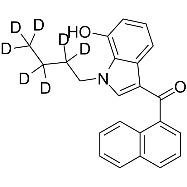 JWH 073 7-hydroxyindole metabolite-d7 Chemical Structure