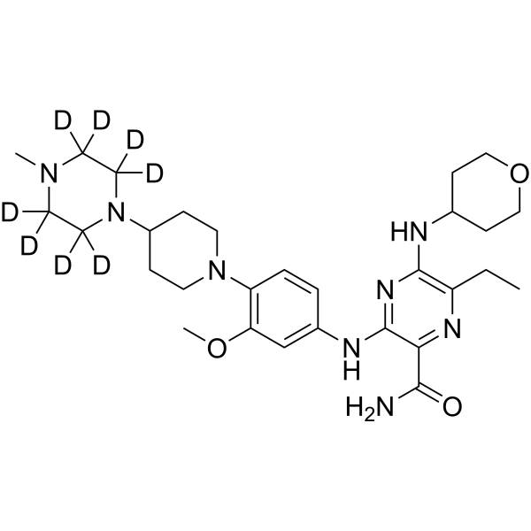 Gilteritinib-d<sub>8</sub> Chemical Structure