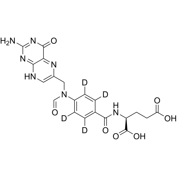 10-Formylfolic acid-d<sub>4</sub> Chemical Structure