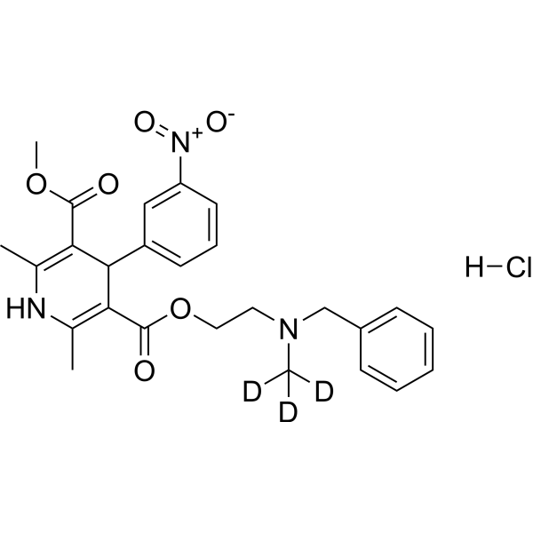 Nicardipine-d<sub>3</sub> hydrochloride Chemical Structure