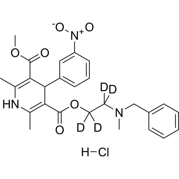 Nicardipine-d<sub>4</sub> hydrochloride Chemical Structure