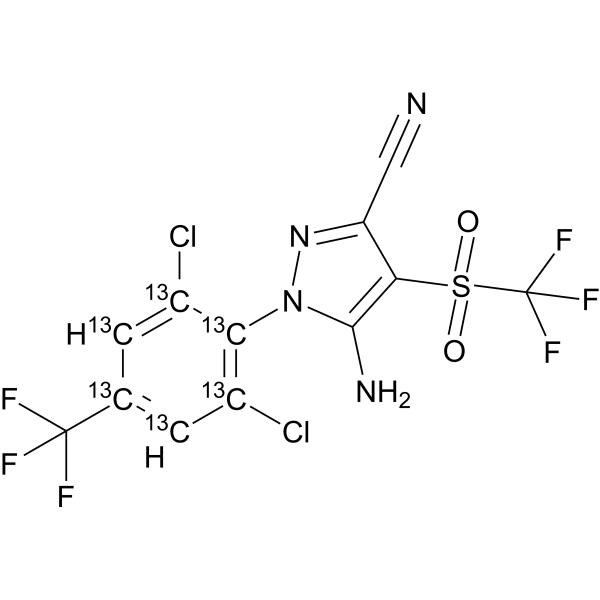 Fipronil sulfone-<sup>13</sup>C<sub>6</sub> Chemical Structure