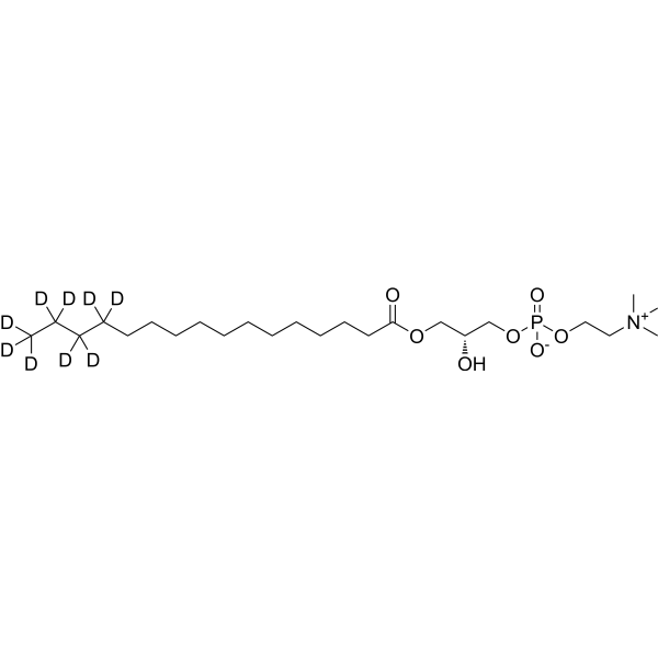1-Palmitoyl-sn-glycero-3-phosphocholine-d9 Chemical Structure