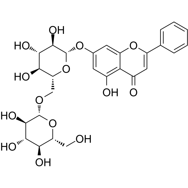 Chrysin 7-O-beta-gentiobioside Chemical Structure