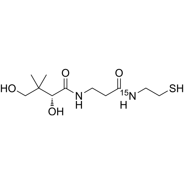 (R)-Pantetheine-<sup>15</sup>N Chemical Structure