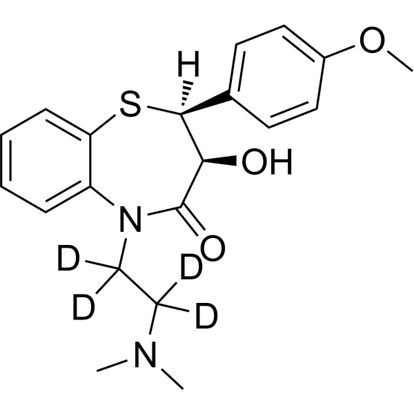 Deacetyldiltiazem-d<sub>4</sub> Chemical Structure