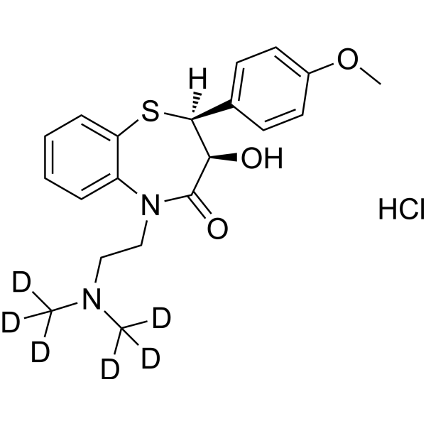 Deacetyldiltiazem-<em>d</em>6 hydrochloride