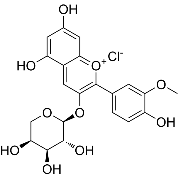 Peonidin-3-O-arabinoside chloride Chemical Structure