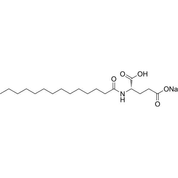 Myristoyl glutamic acid sodium Chemical Structure