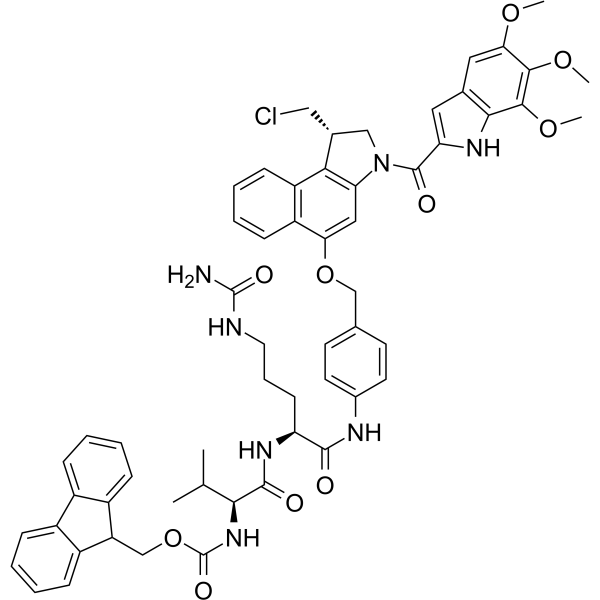 Fmoc-Val-Cit-PAB-Duocarmycin TM Chemical Structure