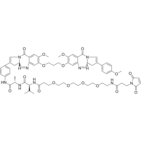 Mal-PEG4-VA-PBD Chemical Structure