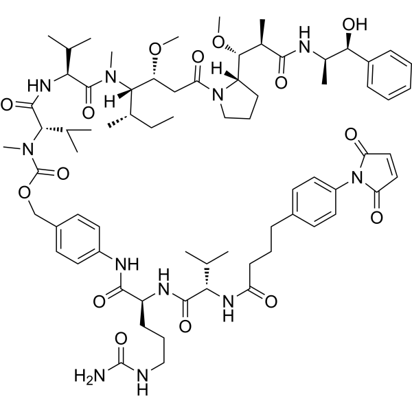 Mal-Phe-C4-VC-PAB-MMAE Chemical Structure