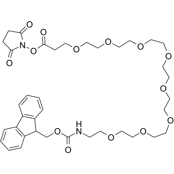 Fmoc-NH-PEG8-NHS ester Chemical Structure