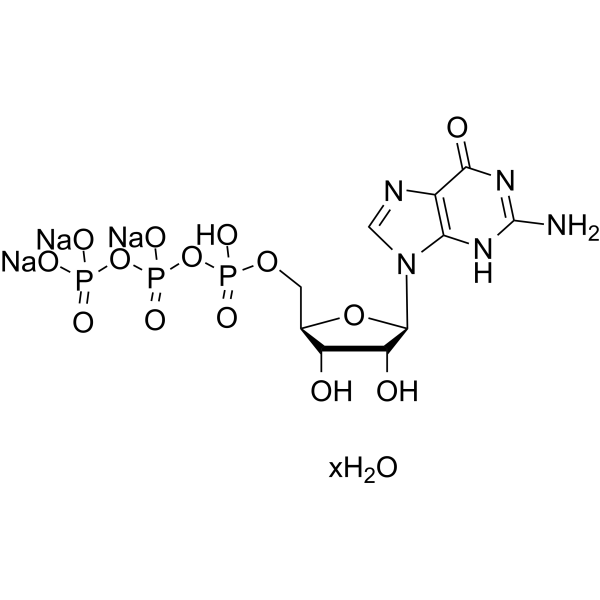 Guanosine 5'-triphosphate trisodium salt hydrate Chemical Structure