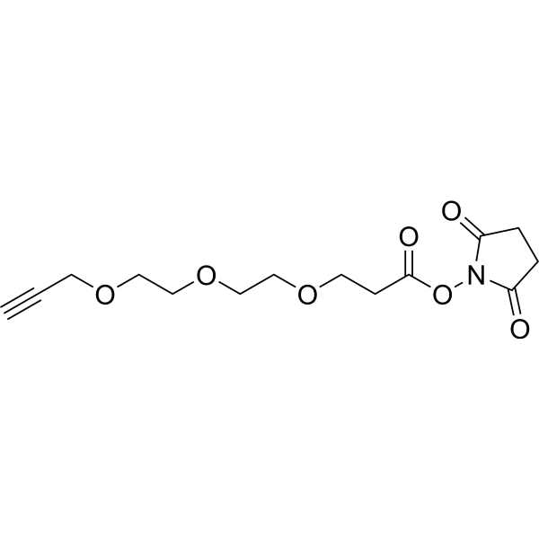 Propargyl-PEG3-NHS ester Chemical Structure