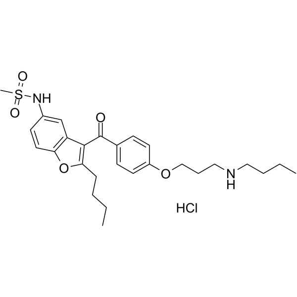 Debutyldronedarone hydrochloride Chemical Structure