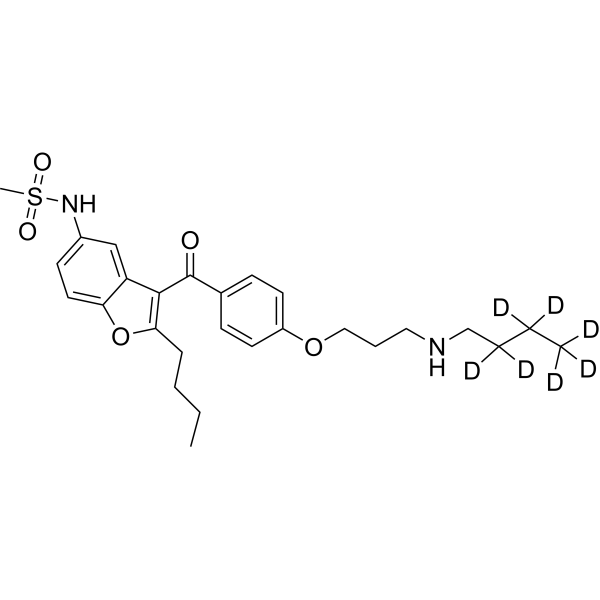 Debutyldronedarone-d<sub>7</sub> Chemical Structure