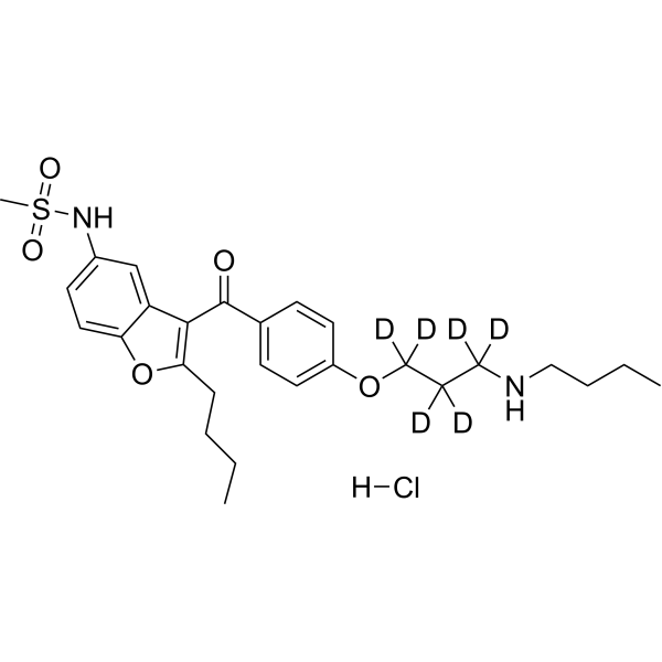 Debutyldronedarone-d<sub>6</sub> (hydrochloride) Chemical Structure