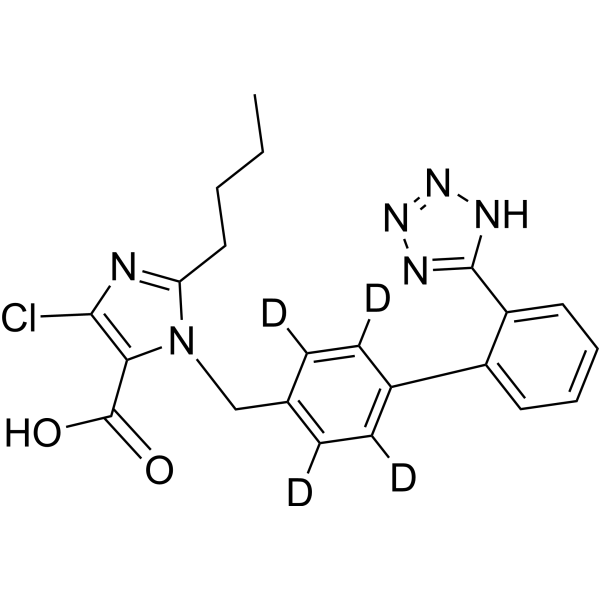 Losartan-d<sub>4</sub> (carboxylic acid) Chemical Structure