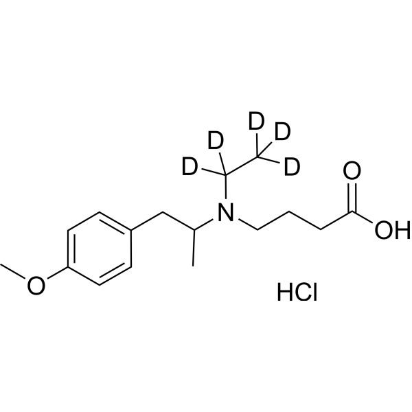 Mebeverine acid-d<sub>5</sub> hydrochloride Chemical Structure