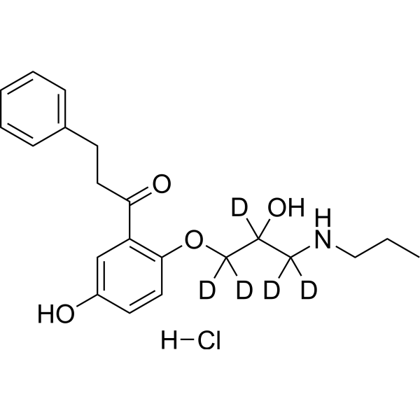 5-Hydroxy Propafenone-d<sub>5</sub> hydrochloride Chemical Structure