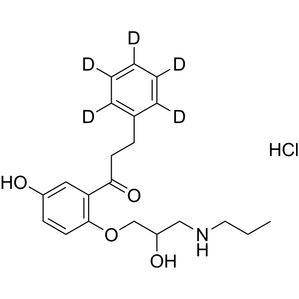5-Hydroxy Propafenone-d<sub>5</sub>-1 hydrochloride Chemical Structure