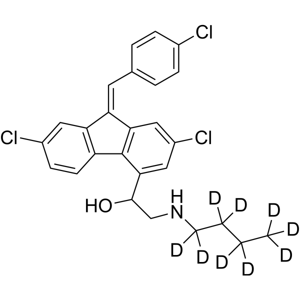 Desbutyl Lumefantrine-d<sub>9</sub> Chemical Structure