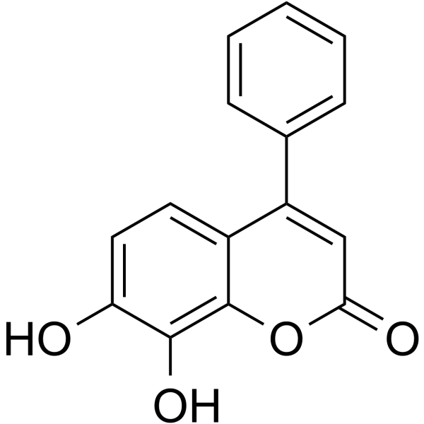 4-Phenyl-7,8-dihydroxycoumarin Chemical Structure