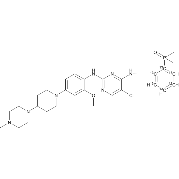 Brigatinib-<sup>13</sup>C<sub>6</sub> Chemical Structure